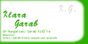 klara garab business card